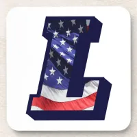 American Flag Letter "L" Coaster