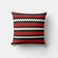 Scarlet Kingsnake Snake Skin Scales Stripe Throw Pillow