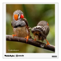 A Cheeky Pair of Zebra Finches Wall Decal