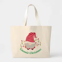 Gnomie Christmas Large Tote Bag