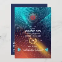 Futuristic Virtual Graduation Party Invitation