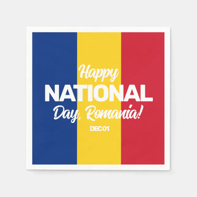 Romania Independence Day Romanian National Flag Napkins