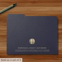 Navy Blue and Gold Justice Scale File Folders