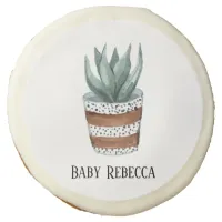 Potted Succulent Houseplant Custom Sugar Cookie
