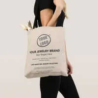 Minimal Promotional Logo Branded Jewelry Shopping Tote Bag