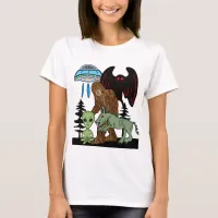 Cryptid Big Foot Alien Mothman UFO Chupacabra T-Shirt