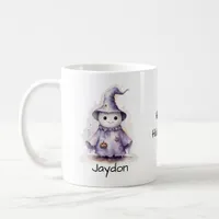 Halloween Cute Purple Ghost Witch Personalize Coffee Mug