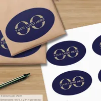 Custom Promotional Business Logo Oval Sticker