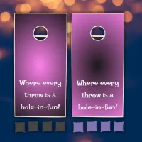 Purple & Black Gradient Monogram | Cornhole Set