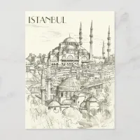 Istanbul Travel Postcard