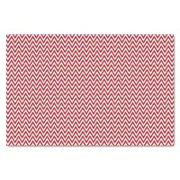 Red and White Chevron ZigZag Tissue Paper