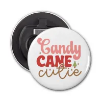 Candy Cane Cutie Retro Groovy Christmas Holidays Bottle Opener