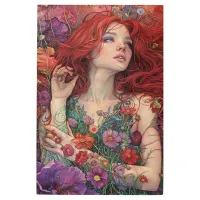 *~* Red Wavy Hair  Woman SC4 Esoteric Goddess  Metal Print