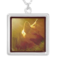 Shine On Me German Shepherd Black & Tan Silver Plated Necklace