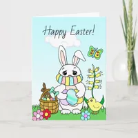 Happy Easter, Easter Bunny in Facemask Card