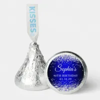 Silver Glitter Black Blue Ombre 40th Birthday Hershey®'s Kisses®