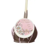 Elegant Pink Sparkle Wedding Background Cake Pops