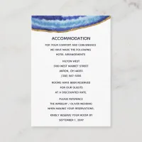 Gilt Agate Wedding accommodation card