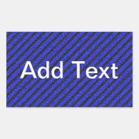 Thin Black and Blue Diagonal Stripes Rectangular Sticker