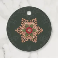 Holly Star Vintage Green Christmas Gift Tag