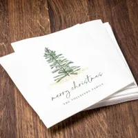 Christmas Napkins Holiday Evergreen Pine Simple