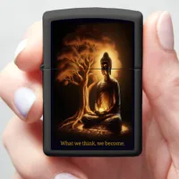 Buddha meditating under a tree  zippo lighter