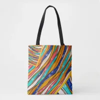 Radiant Rainbow Elegance: Stylish Patterned Tote