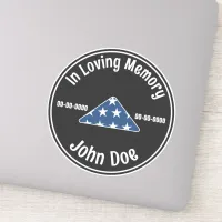 In Loving Memory Dark Veteran  Sticker