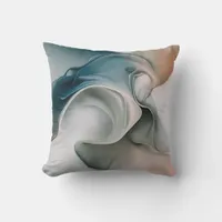 Ethereal Dreamscape: Tranquil Abstract Throw Pillow