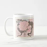 Best Mom Ever Pretty Flowers Gold Frame Add A Name Coffee Mug