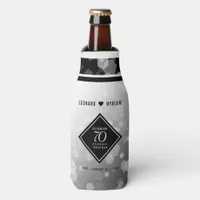 Elegant 70th Platinum Wedding Anniversary Bottle Cooler