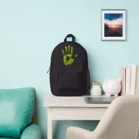 Glowing Ghoul Handprint Printed Backpack