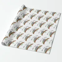 Cute Personalized Baby Koala Bear Baby Shower Wrapping Paper
