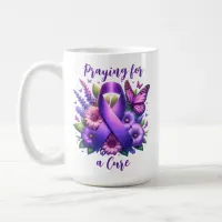 Purple Awareness Ribbon | Praying for a Cure Coffee Mug