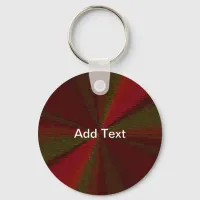 Circular Gradient Patchwork Red to Green Keychain