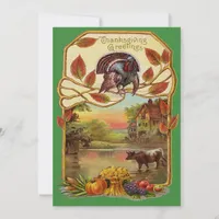 Vintage Thanksgiving Greetings, Autumn, ZSSG Holiday Card