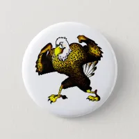 Cartoon Fighting Eagle Button