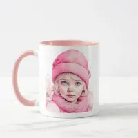 Pretty Pink Vintage Girl and Quote Mug