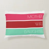 Modern Mother's Day Trendy Typography Accent Pillow