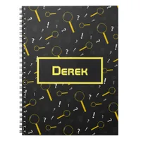 Detective Spy Glass and Fingerprints Fun Notebook