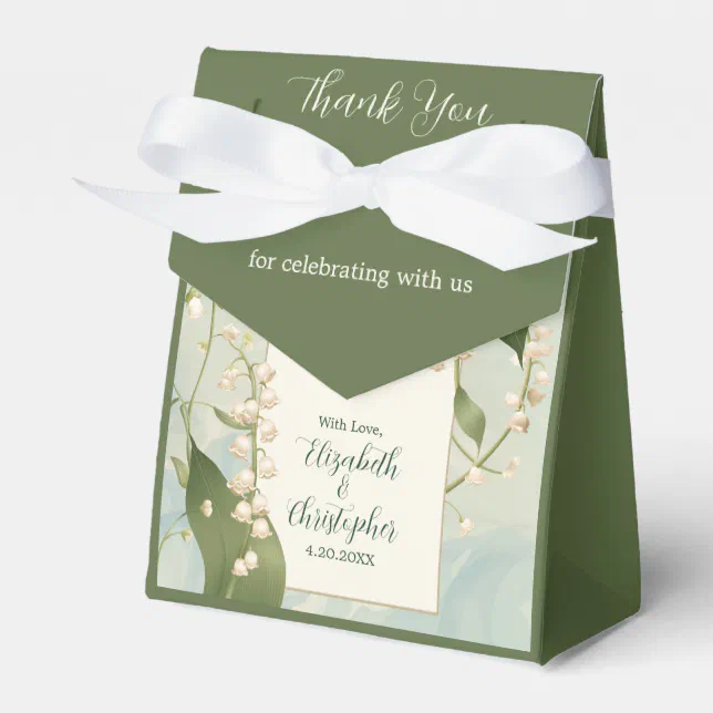 Elegant Lily of the valley Save The Date Wedding  Favor Boxes