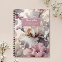 Elegant Pink Floral Wedding Planing Personalized Notebook
