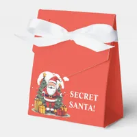 Red Christmas Game Secret Santa Gift Exchange Favor Boxes