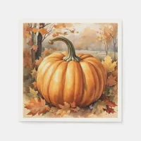 Autumn Fall Season Pumpkin Theme  Napkins