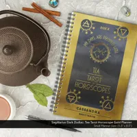 Sagittarius Dark Zodiac: Tea Tarot Horoscope Gold Planner