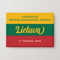 Lithuania Independence Day National Flag Button