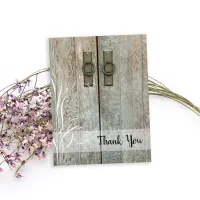 Double Barn Doors Country Wedding Thank You Postcard