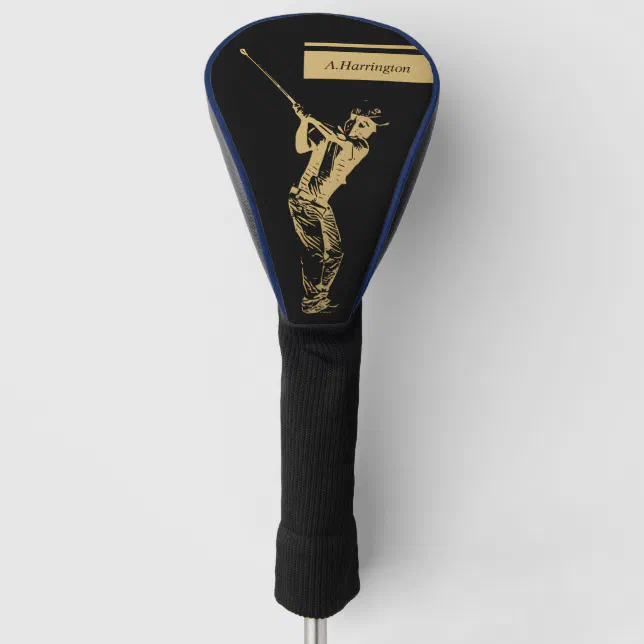 The golden golfer  golf head cover