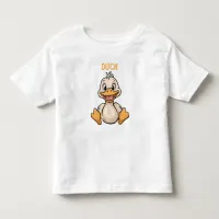 Cute funny little happy Duck Toddler T-Shirt