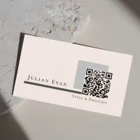 Modern Simple Qr Code Business Cards